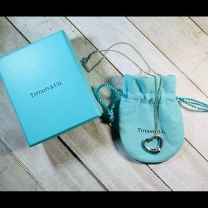 Tiffany & Co x Elsa Peretti Large Open Heart Pendant Necklace